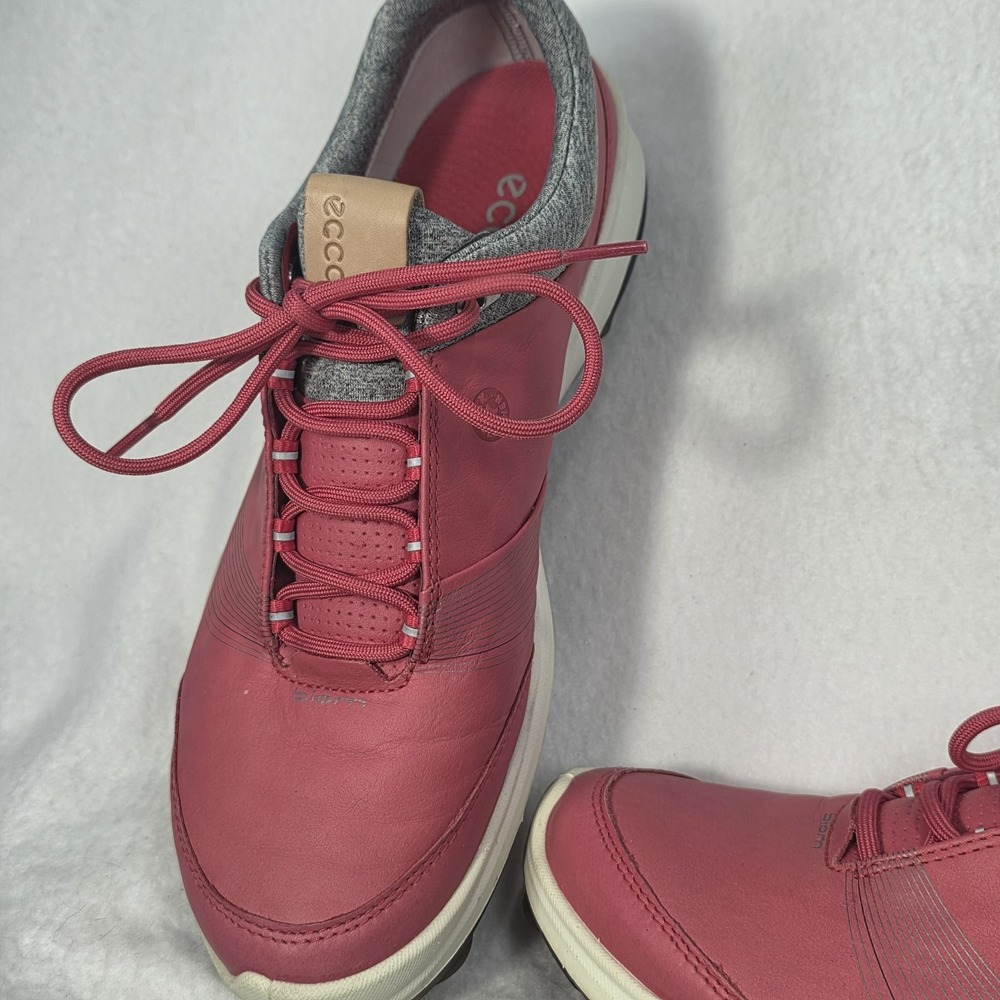 Ecco Shoes Womens 8 W Biom Hybrid 3 Gtx Lace Up Low Golf Sneakers Pink Leather - Picture 3 of 16